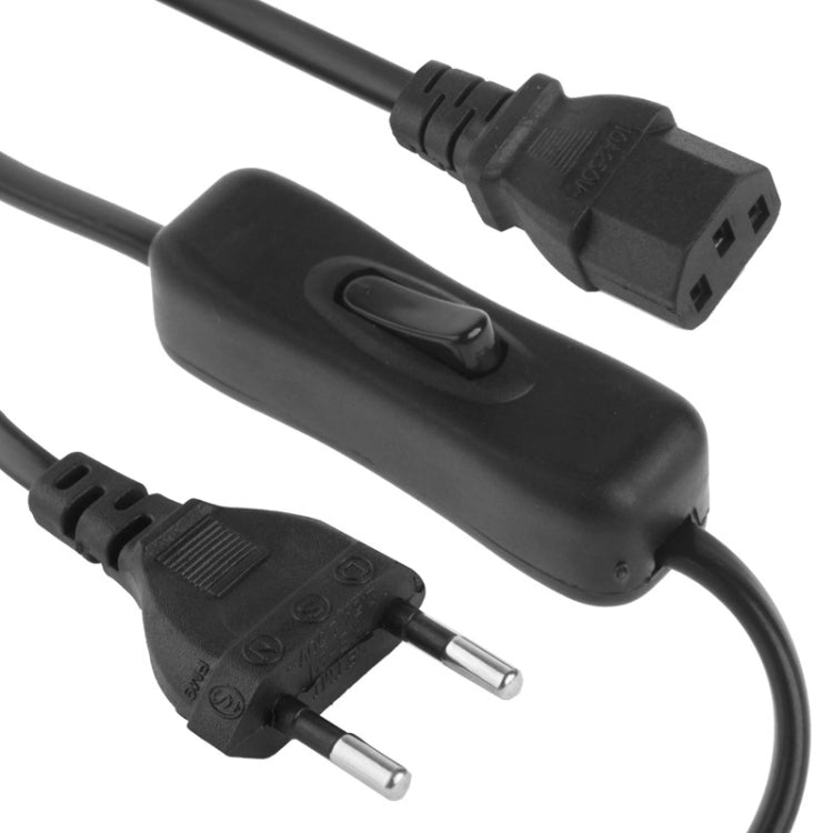 3 Prong Style AC Power Cord with 304 Switch, 1.2m Length, Black