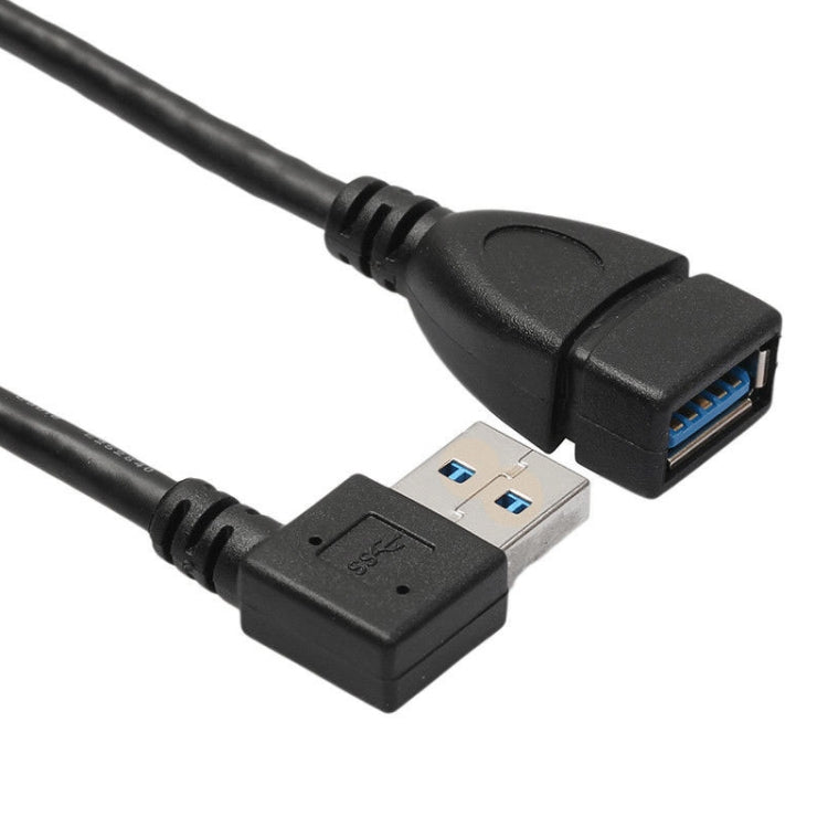 USB 3.0 90-Degree Right Angle Male to Female Extension Cable, 18cm Length