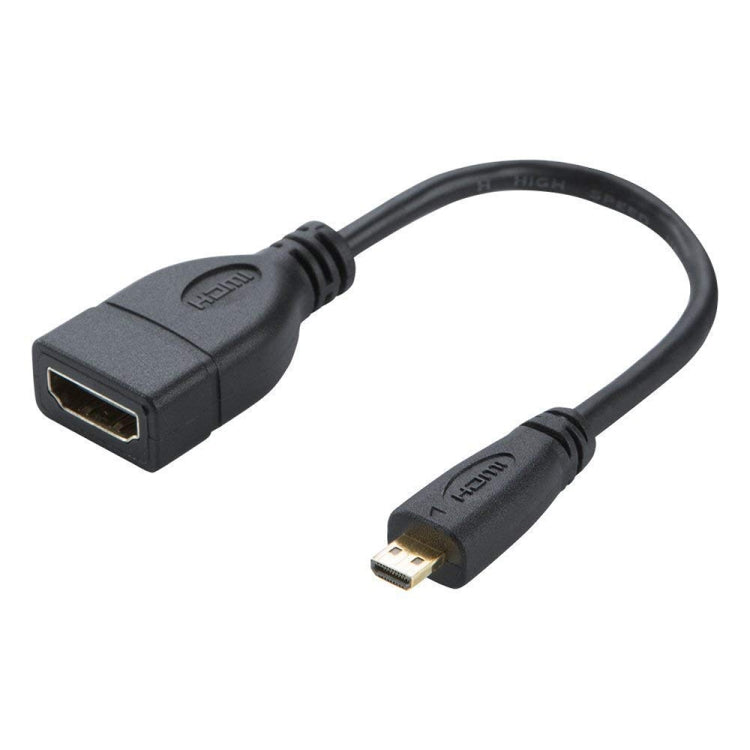 17cm Micro HDMI Male to HDMI Female  Adapter Cable with Gold-Plated Connectors