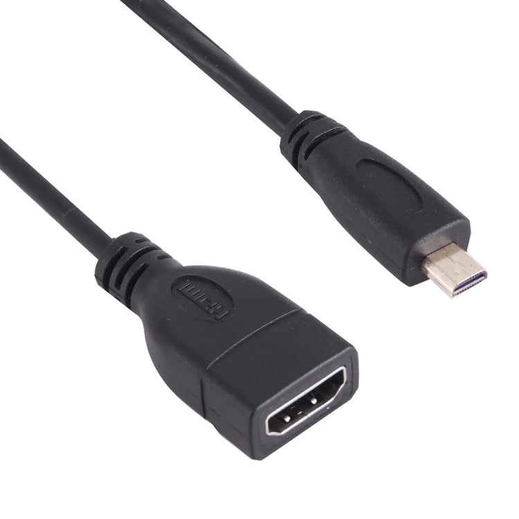 17cm Micro HDMI Male to HDMI Female  Adapter Cable with Gold-Plated Connectors