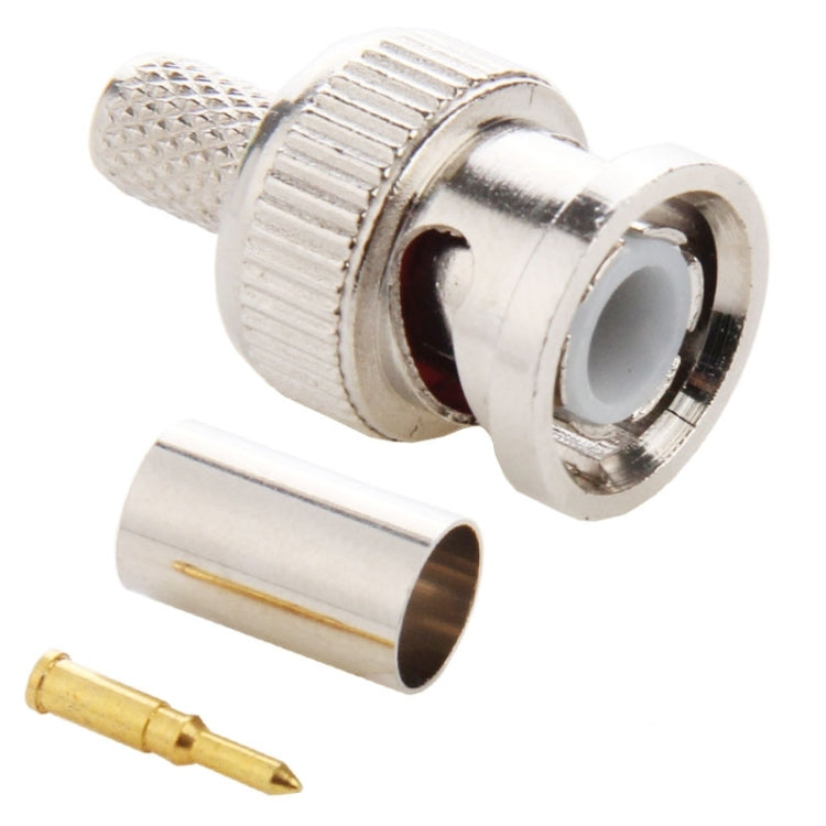 BNC Male Connector Adapter for RG59 Coaxial Cable - Pack of 100