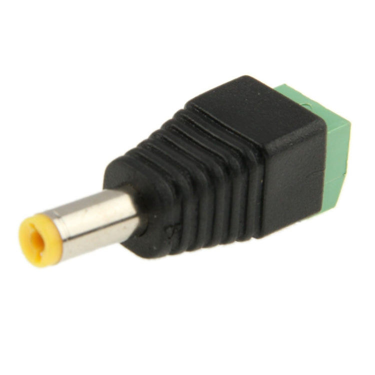 10-Piece Set of High-Quality Green Male DC Power Connectors - 5.5 x 2.1mm