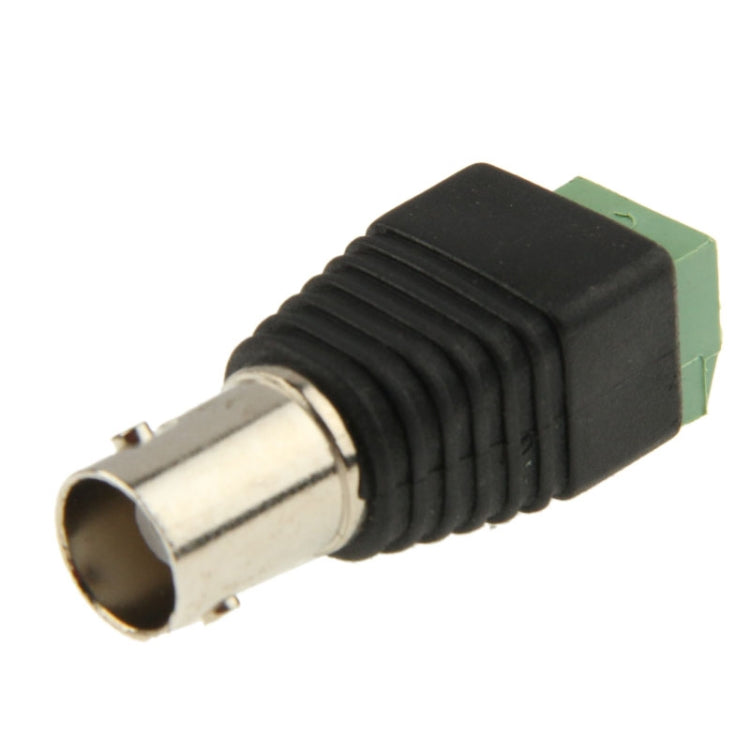 10 Pieces of Green Power to BNC Coaxial Female Adapter Connectors for CCTV Cameras