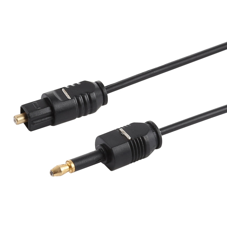 TOSLink to 3.5mm Digital Optical Audio Cable - 0.8m Length, 2.2mm OD (Black)