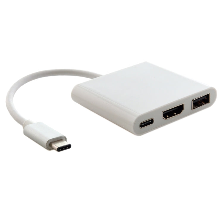 3-in-1 USB Type C to HDMI Adapter Cable for MacBook, Chromebook, Nokia Tablet (Silver)