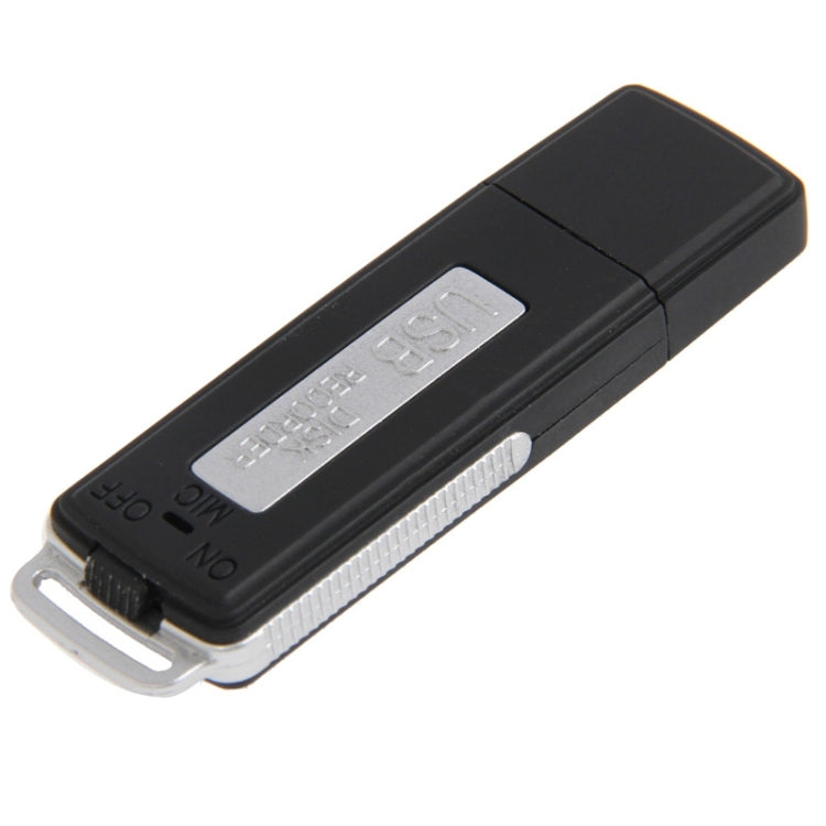 Black USB Voice Recorder with 8GB Flash Drive