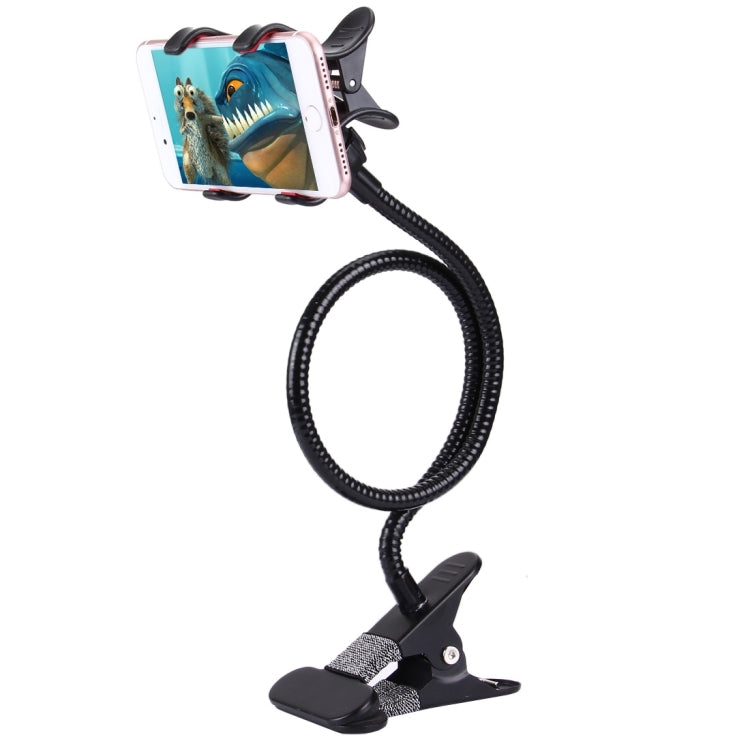 Versatile Long Arm Phone Holder with 360-Degree Rotation (Black)