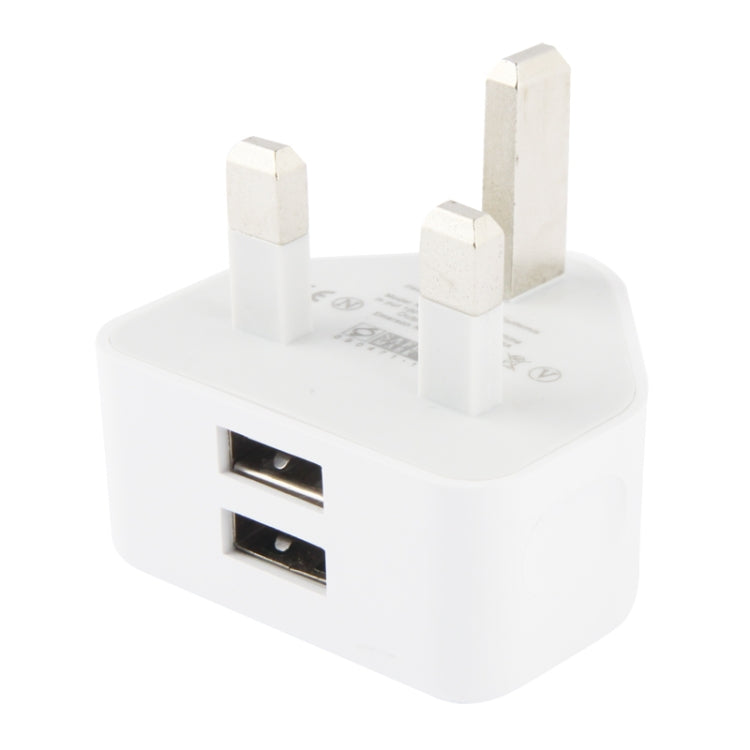 5V 2.1A Dual Port USB Charge Adapter - White for Samsung Galaxy and Other Devices