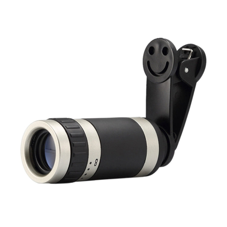 8x Zoom Telescope Telephoto Camera Lens with Smile Clip - Transform Your Smartphone Camera