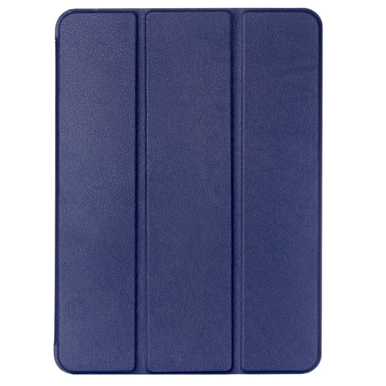 Custer Texture Horizontal Flip Leather Case for Galaxy Tab S2 9.7 / T815 - Dark Blue