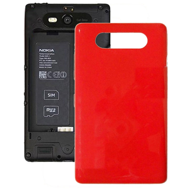 Red Battery Back Cover with Side Button Replacement for Nokia Lumia 820