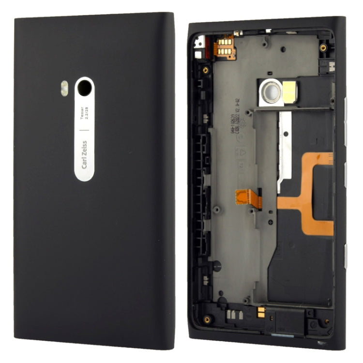 Battery Back Cover with Side Button Flex Cable for Nokia Lumia 900 - Black