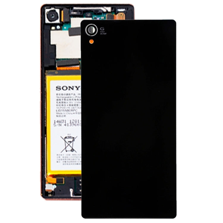 Glass Housing Back Cover for Sony Xperia Z3 / D6653 (Black)