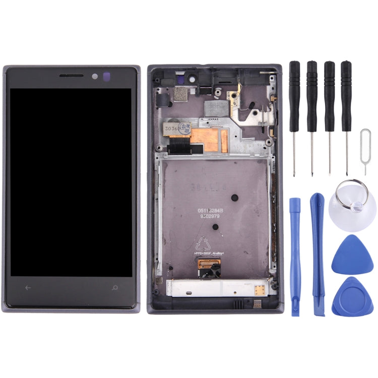 Black LCD Display + Touch Panel with Frame for Nokia Lumia 925
