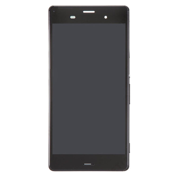 High-Quality LCD Display and Touch Panel with Frame for Sony Xperia Z3 (Dual SIM Version) / D6633 / L55U in Black