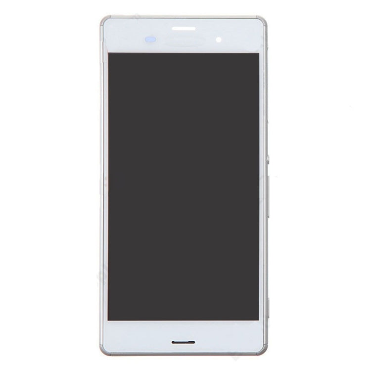 White LCD Display + Touch Panel with Frame for Sony Xperia Z3 (Dual SIM Version) / D6633 / L55U