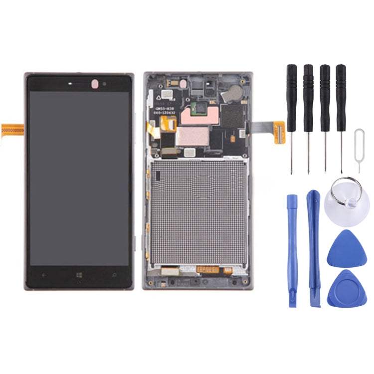 Nokia Lumia 830 Black LCD Screen and Digitizer Full Assembly with Frame