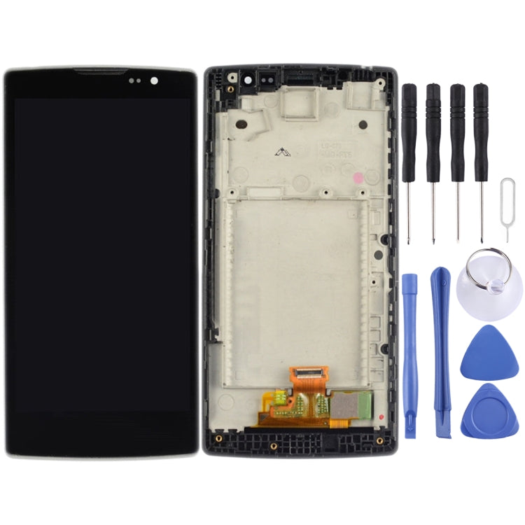 Black LCD Screen and Digitizer Full Assembly with Frame for LG SPIRIT H440n/H441/H443