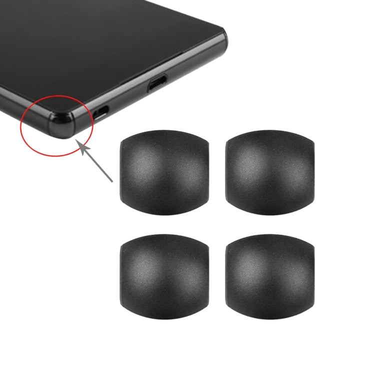 Front Bezel Edges Set for Sony Xperia Z3 (Black) - 4 Pieces