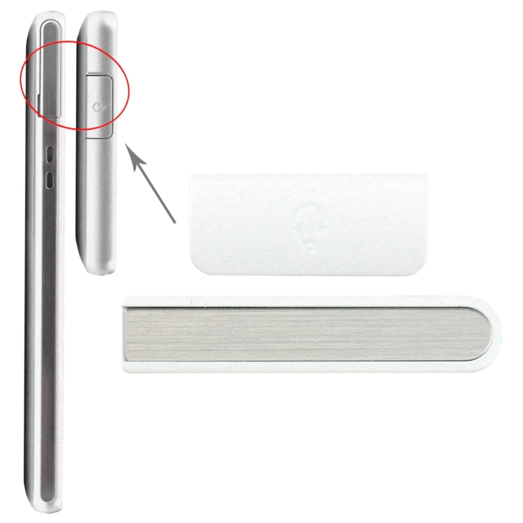 Silver Earphone and Volume Button for Sony Xperia ZR / M36h