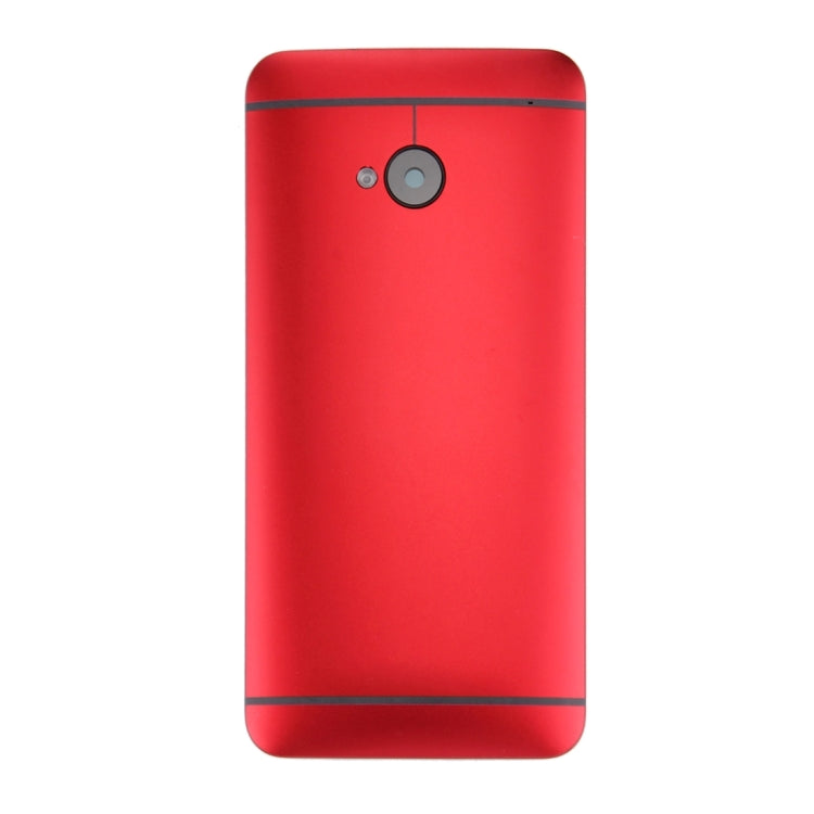 Full Housing Cover Set (Red) for HTC One M7 / 801e - Front Bezel Plate + Back Cover