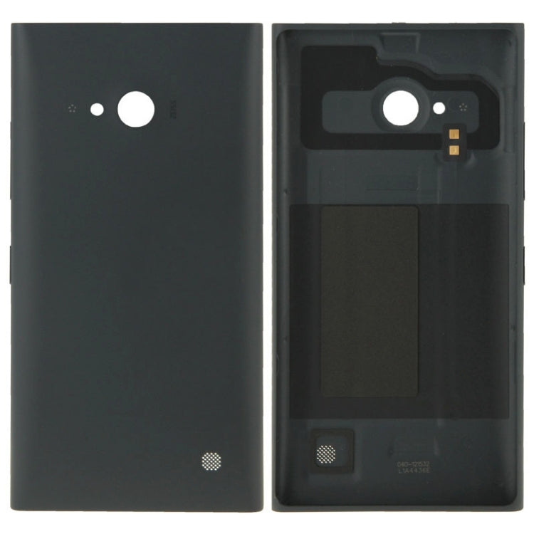 Black Plastic Battery Back Cover for Nokia Lumia 730 - Protects Against Water, Dust, and Scratches