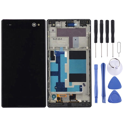 LCD Display and Touch Panel with Frame for Sony Xperia C3 / D2533 in Black