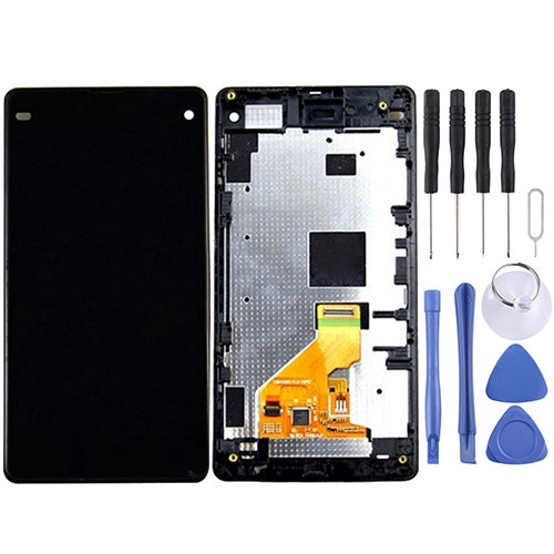 Replacement LCD Screen and Touch Panel with Frame for Sony Xperia Z1 Compact in Black