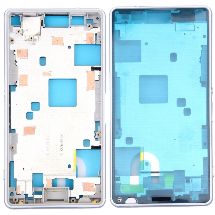 Front Housing LCD Frame Bezel Plate Replacement for Sony Xperia Z3 Compact - White