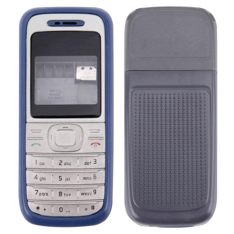 Full Housing Cover Replacement Set for Nokia 1200/1208/1209 (Blue)