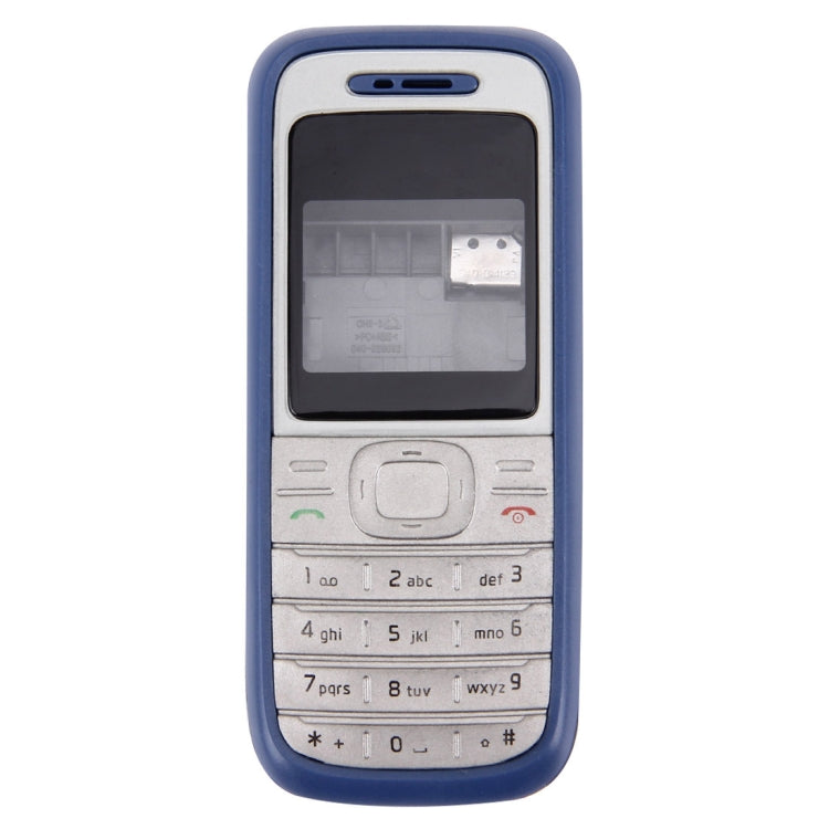 Full Housing Cover Replacement Set for Nokia 1200/1208/1209 (Blue)