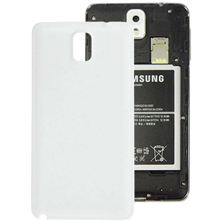 Litchi Texture White Plastic Battery Cover for Galaxy Note III / N9000
