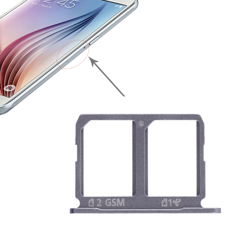 Dual SIM Card Tray for Samsung Galaxy S6 (Grey)