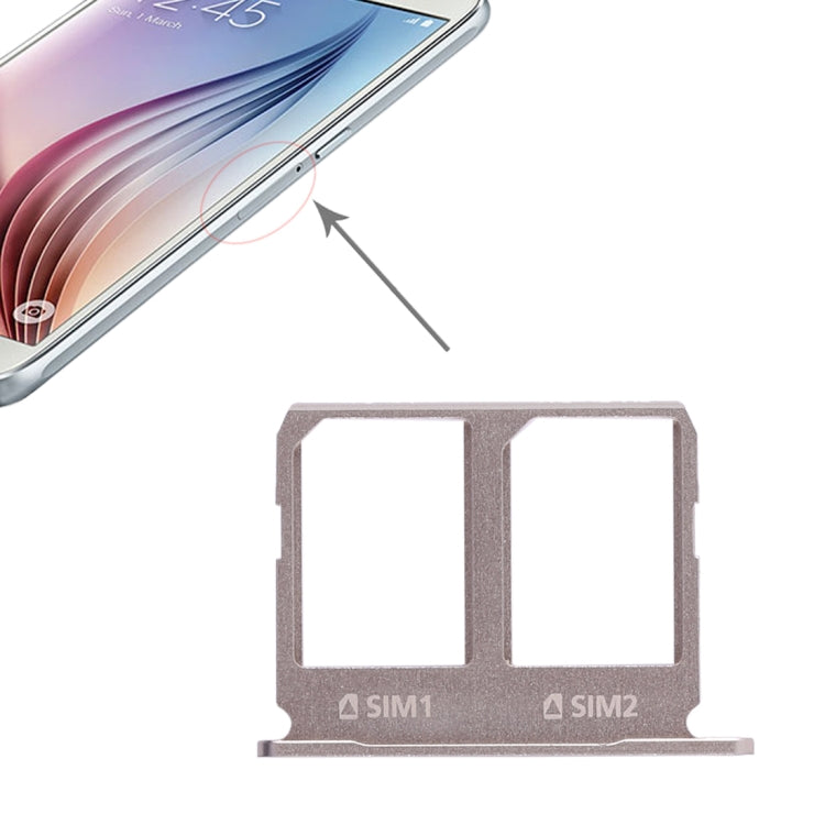 Dual SIM Card Tray for Samsung Galaxy S6 (Gold)