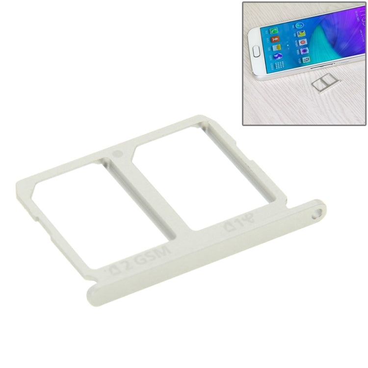 Dual SIM Card Tray Replacement for Samsung Galaxy S6 (Silver)