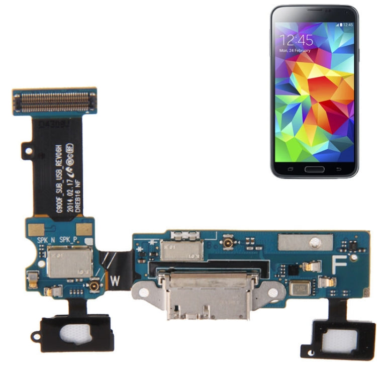 Durable Tail Plug Flex Cable for Galaxy S5 / G900F / G900M
