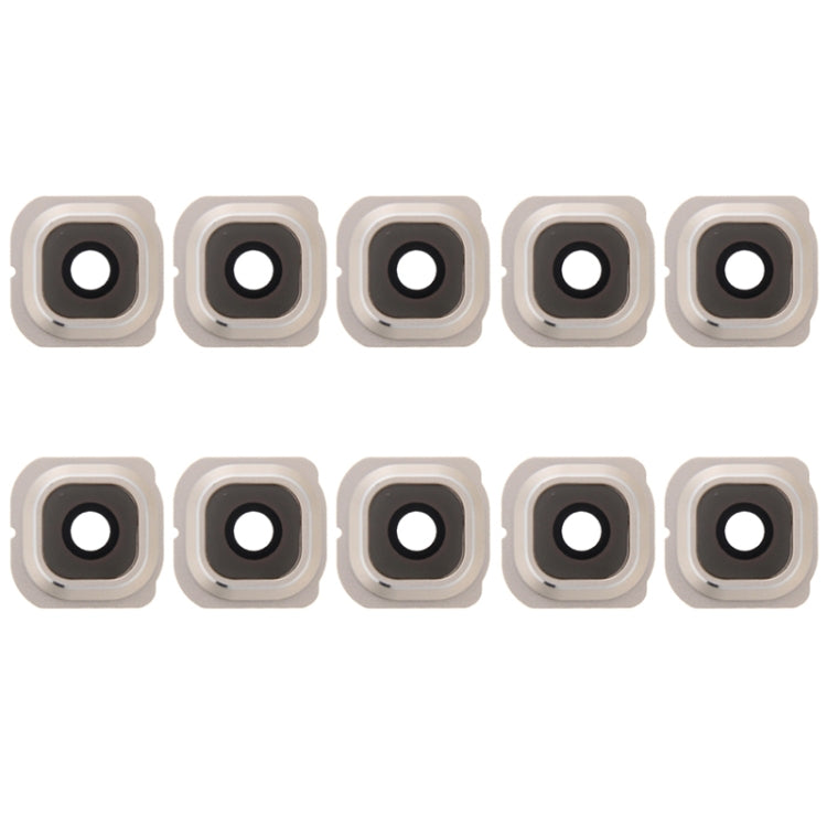 Gold Camera Lens Cover and Sticker for Samsung Galaxy S6 Edge/G925 (Pack of 10)
