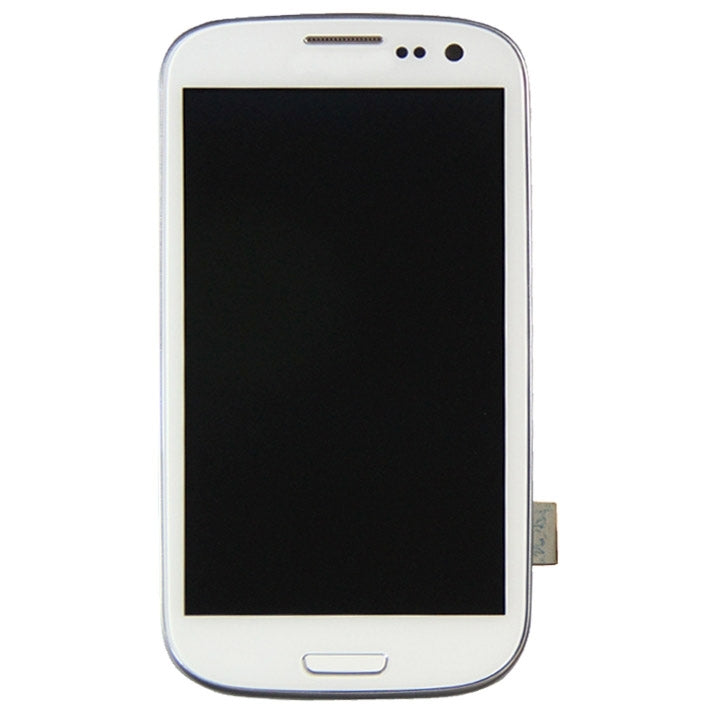 White LCD Display + Touch Panel with Frame for Samsung Galaxy SIII LTE / i9305