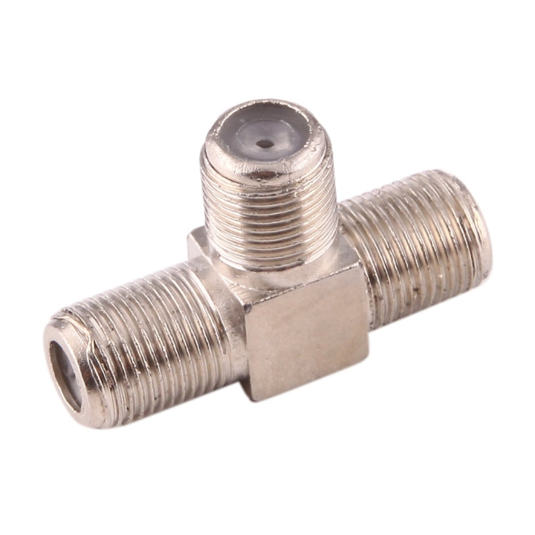 3-Way F Female to Double F Female T Adapter