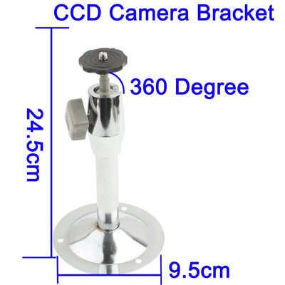 Adjustable Silver CCD CCTV Camera Mounting Bracket with Sturdy Metal Construction