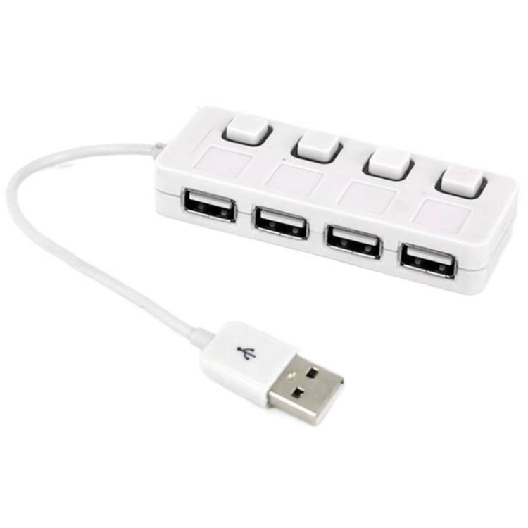 USB 2.0 Hub with 4 Switches - White
