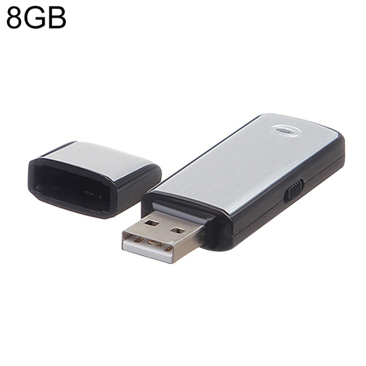 USB Voice Recorder with 8GB USB Flash Disk (Black)