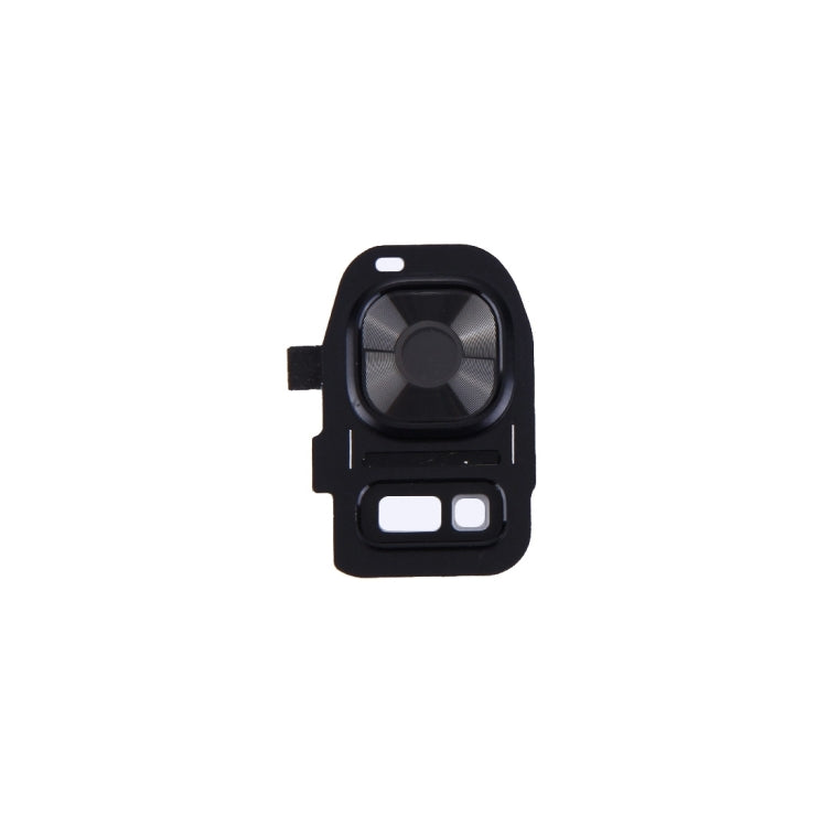 Rear Camera Lens Cover + Flashlight Bracket for Galaxy S7 / G930 - Set of 10 (Black)