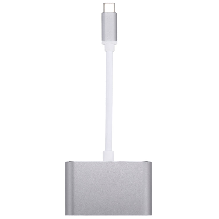 USB-C to HDMI/VGA Female Hub Adapter (Grey)