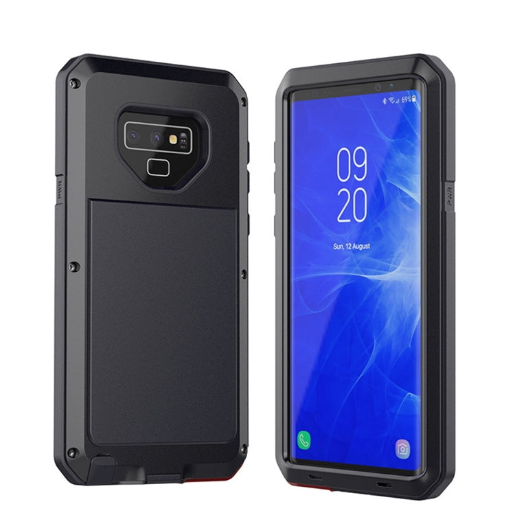 Metal Shockproof Waterproof Protective Case for Galaxy Note 9 (Black)
