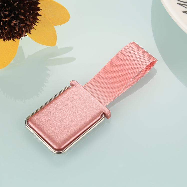 Pink Universal Phone Holder Stand with Finger Lanyard & No-Residue Adhesive