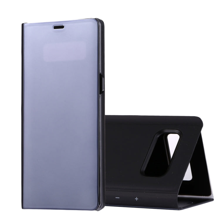 Galaxy Note 8 Electroplating Mirror Leather Case (Black) with Flip Stand and Smart Cover