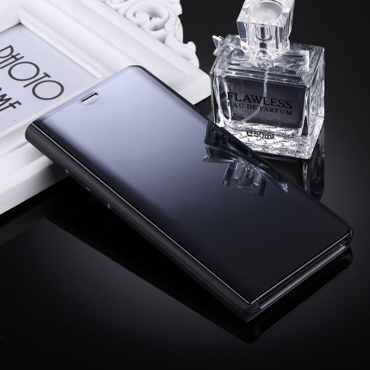 Galaxy Note 8 Electroplating Mirror Leather Case (Black) with Flip Stand and Smart Cover