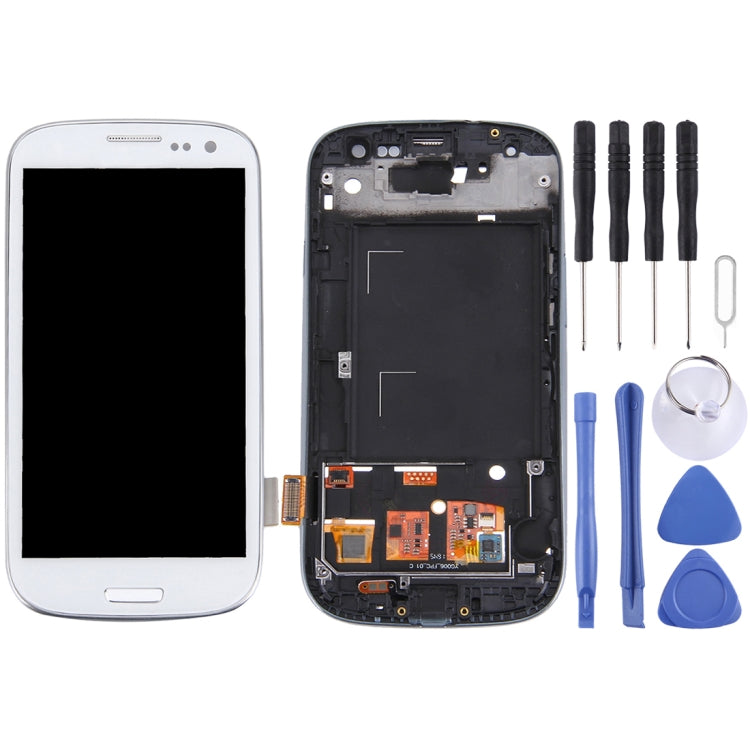 4.65 inch TFT LCD Display + Touch Panel with Frame for Samsung Galaxy SIII / i9300 (White)