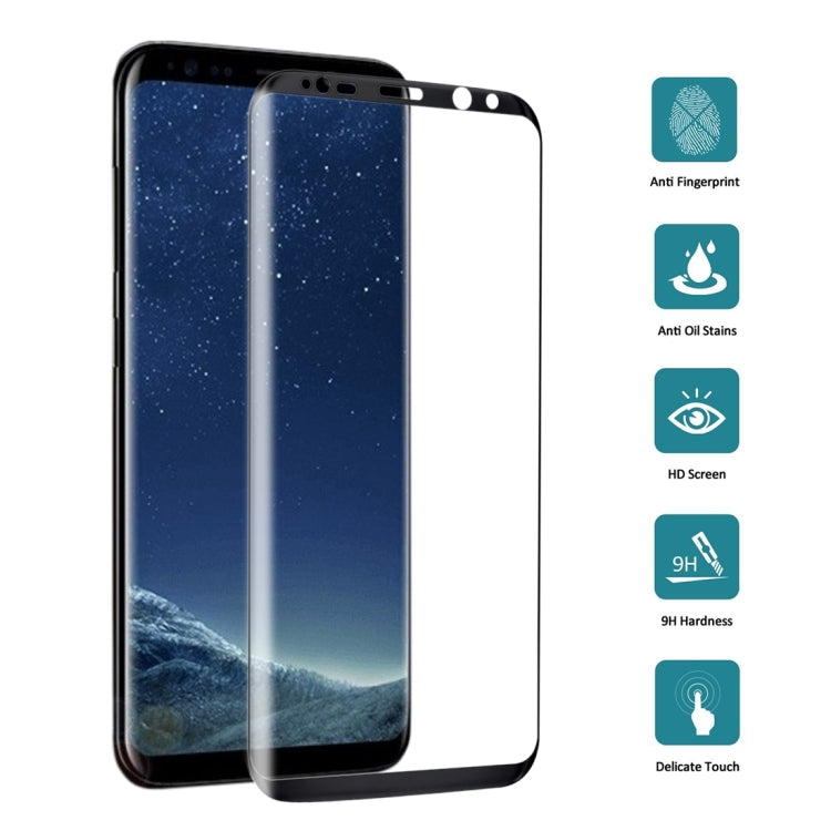 Galaxy S8 Tempered Glass Screen Protector - Black